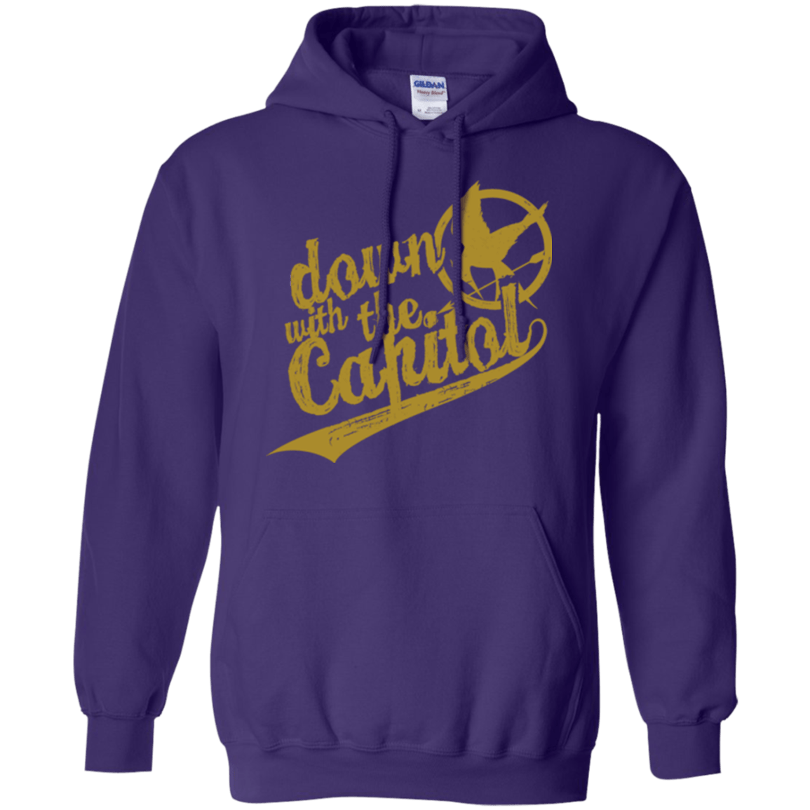 Sweatshirts Purple / Small Down with the Capitol Pullover Hoodie