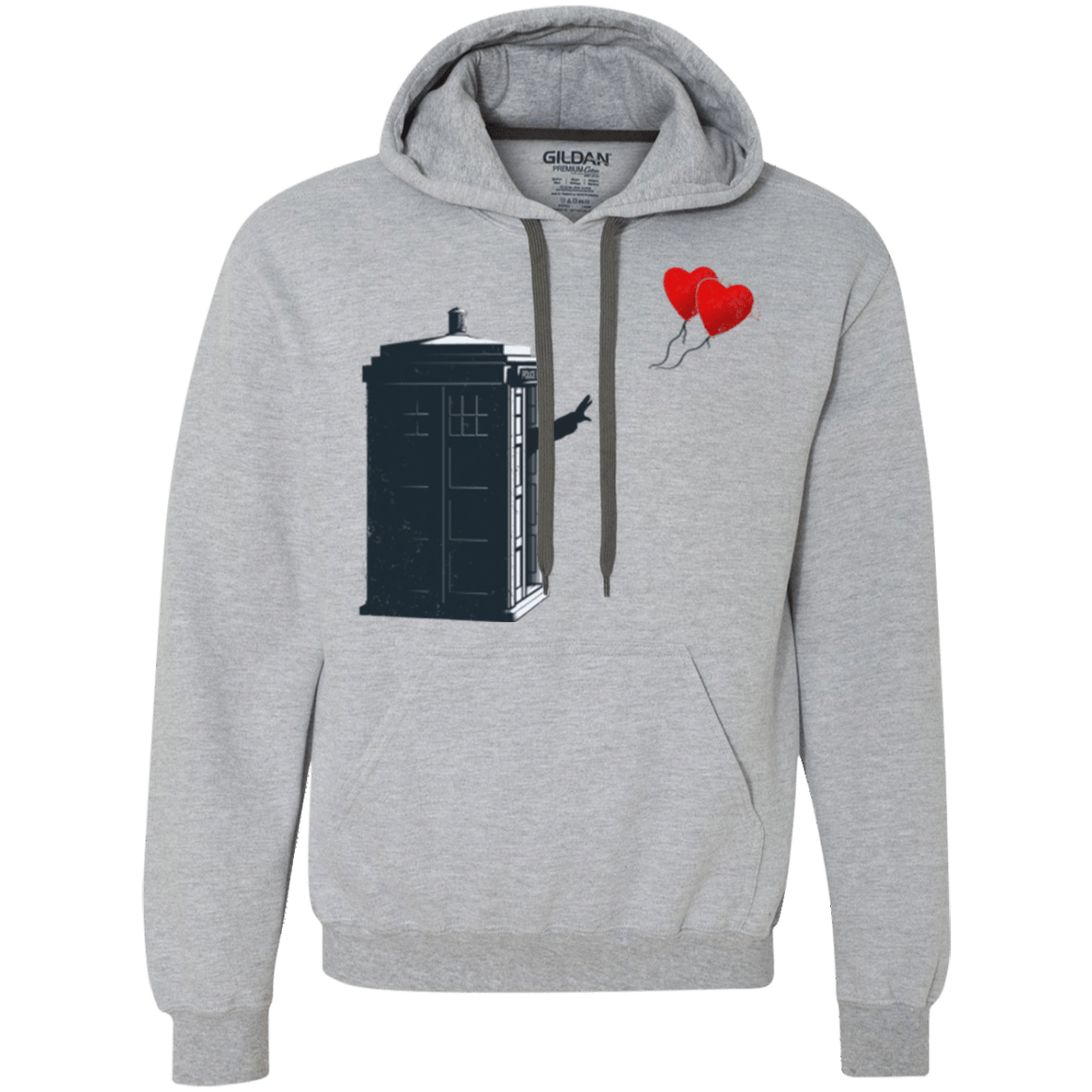 Sweatshirts Sport Grey / Small Dr Banksy Heart Balloon Premium Fleece Hoodie