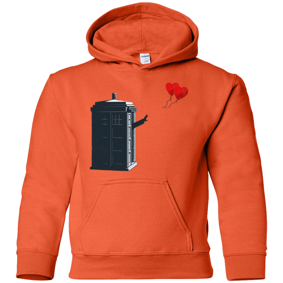 Sweatshirts Orange / YS Dr Banksy Heart Balloon Youth Hoodie