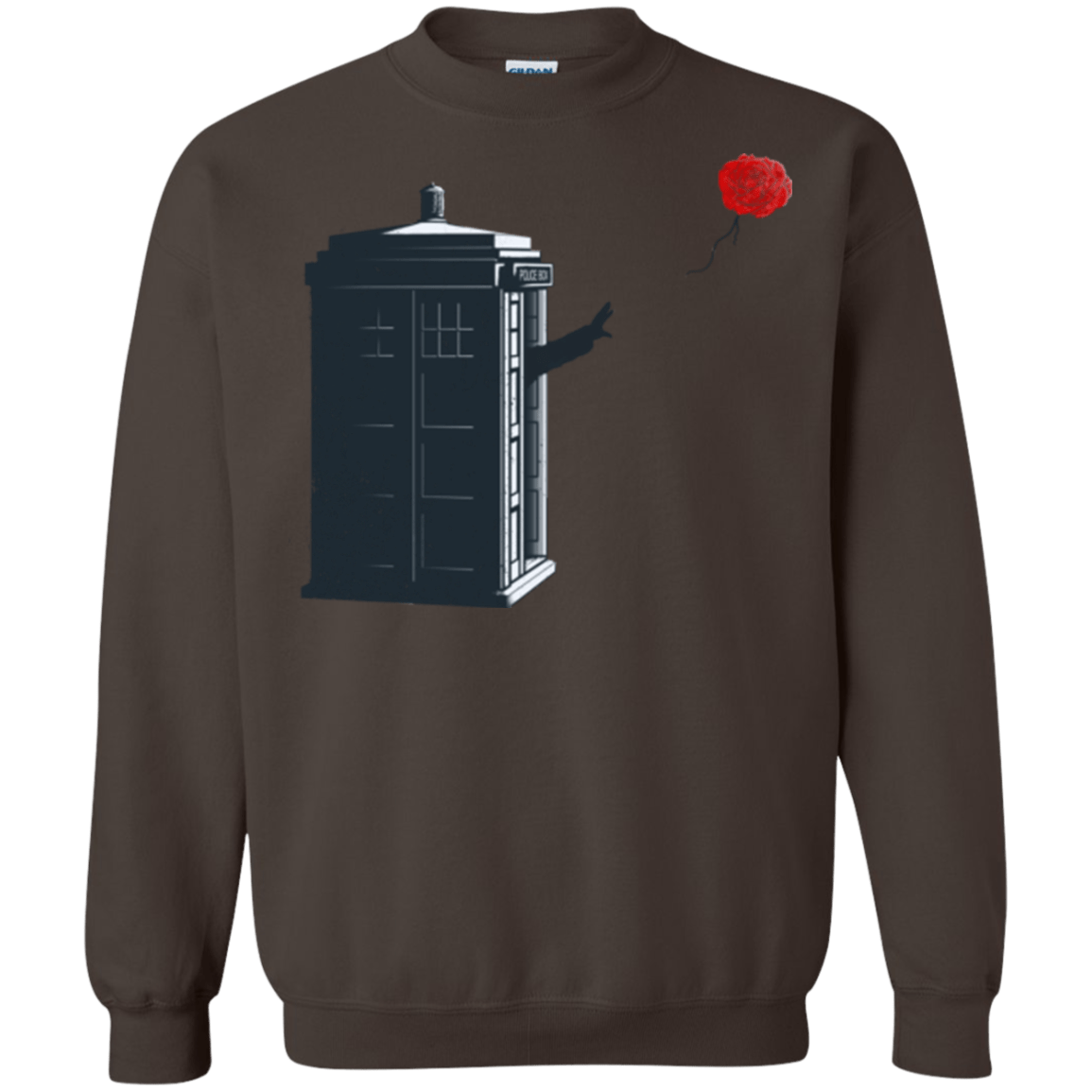 Sweatshirts Dark Chocolate / Small Dr Banksy Rose Balloon Crewneck Sweatshirt