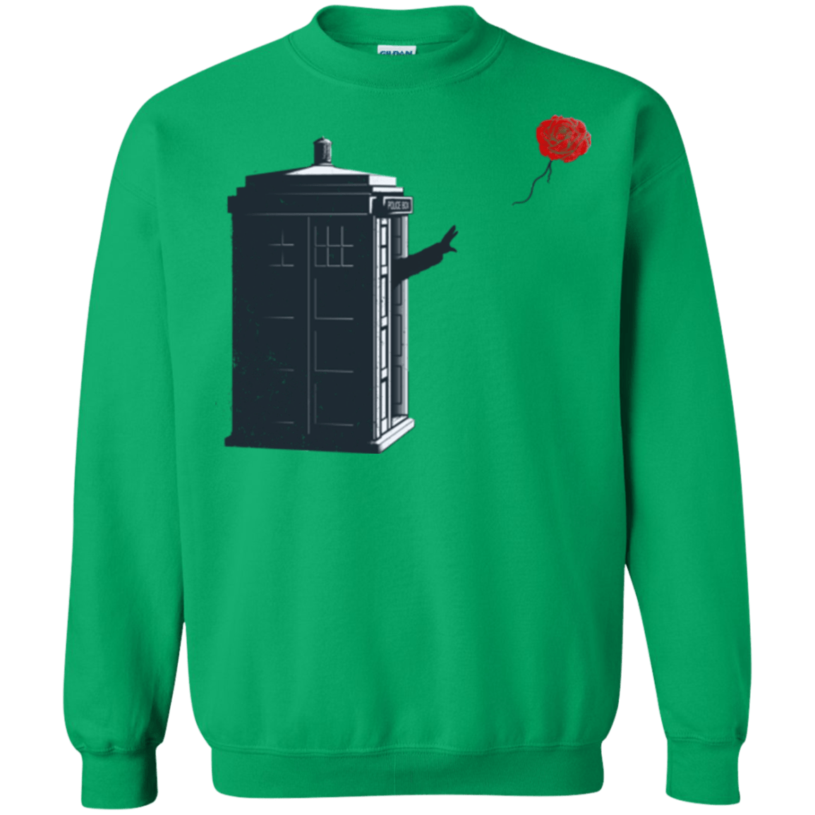 Sweatshirts Irish Green / Small Dr Banksy Rose Balloon Crewneck Sweatshirt