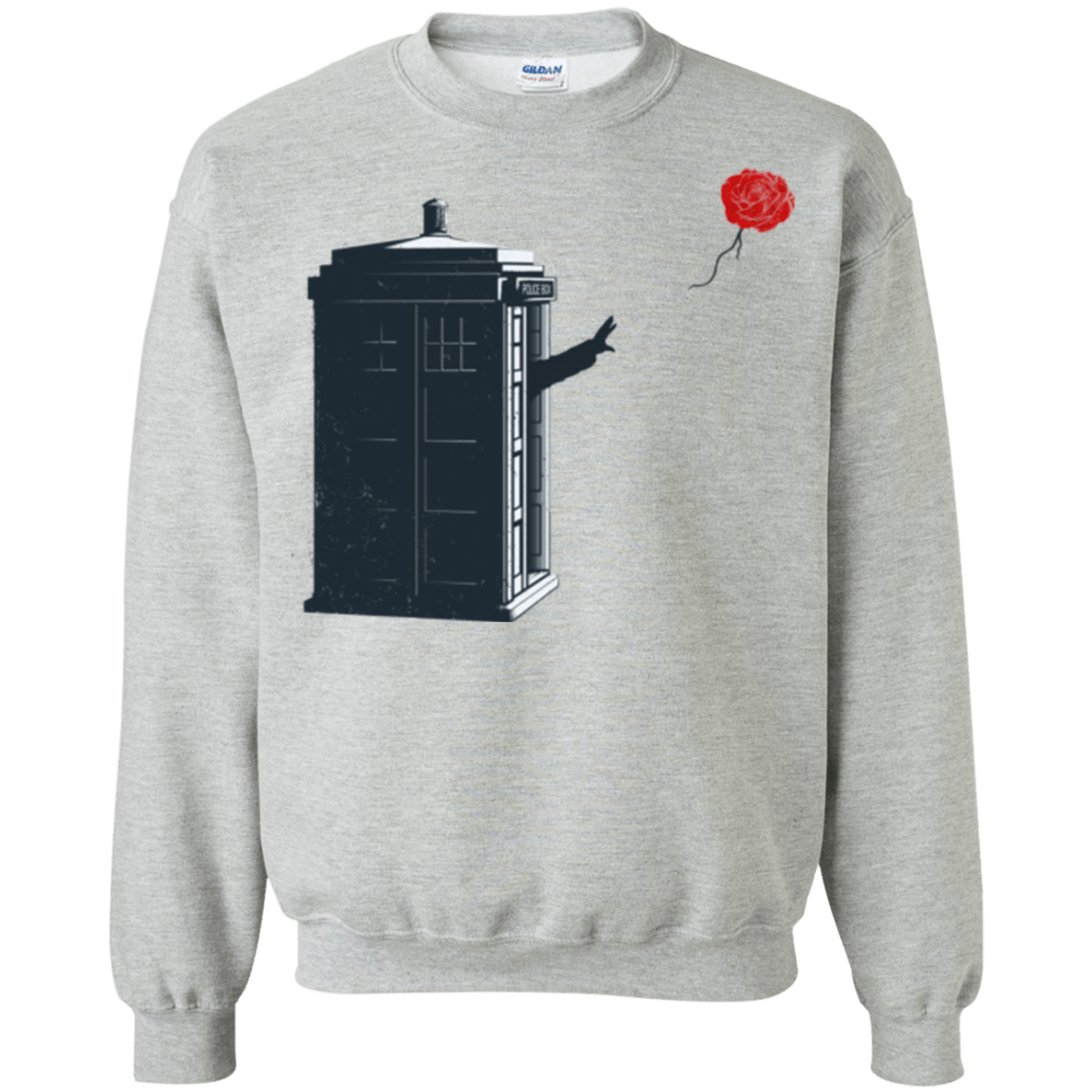 Sweatshirts Sport Grey / Small Dr Banksy Rose Balloon Crewneck Sweatshirt