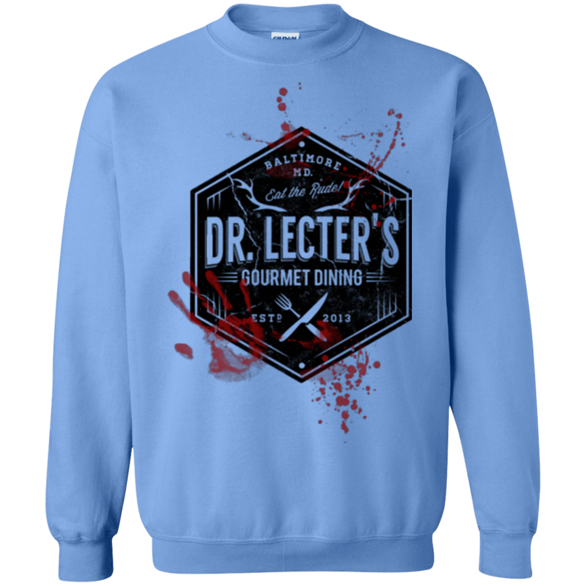 Sweatshirts Carolina Blue / Small Dr. Lecter's Gourmet Dining Crewneck Sweatshirt