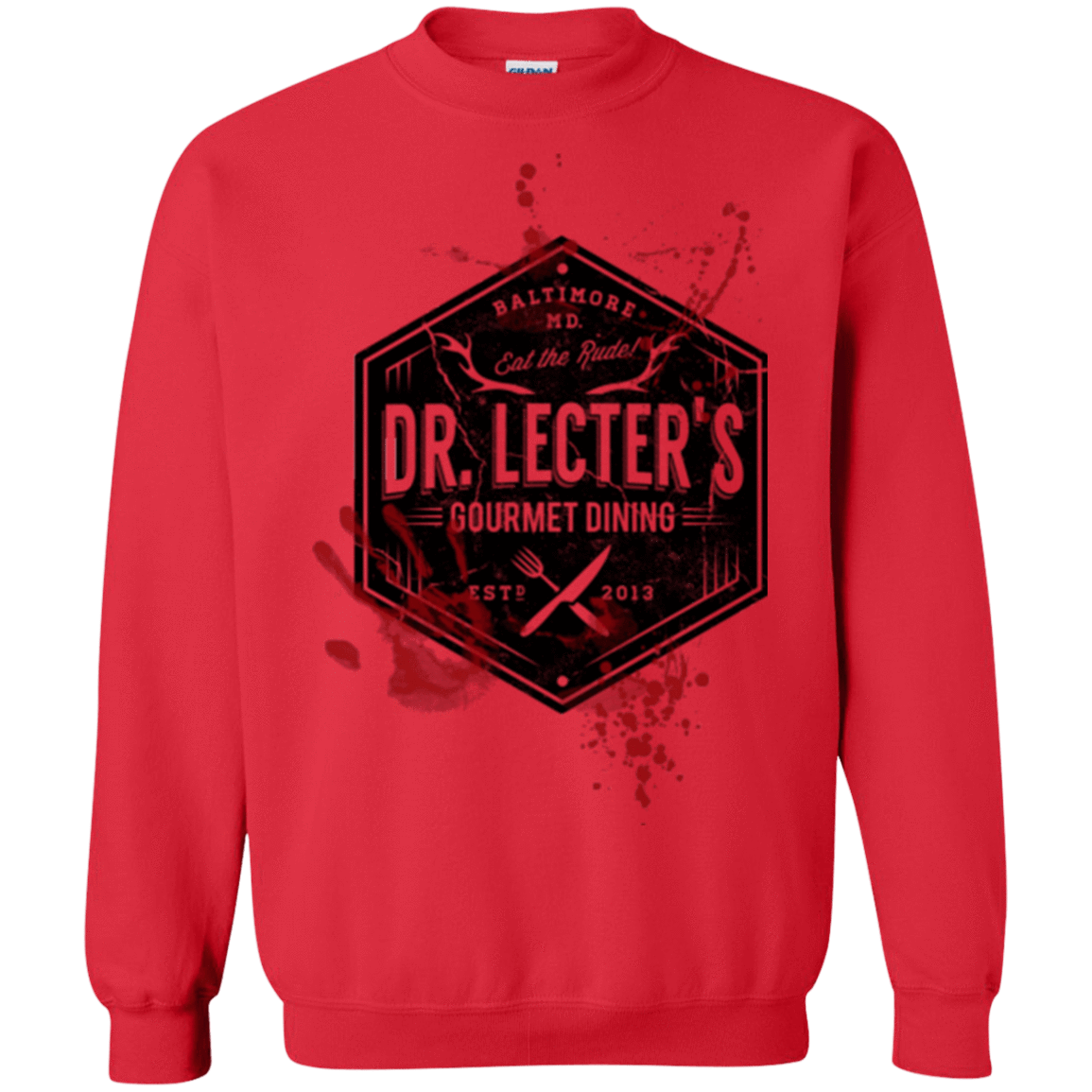 Sweatshirts Red / Small Dr. Lecter's Gourmet Dining Crewneck Sweatshirt