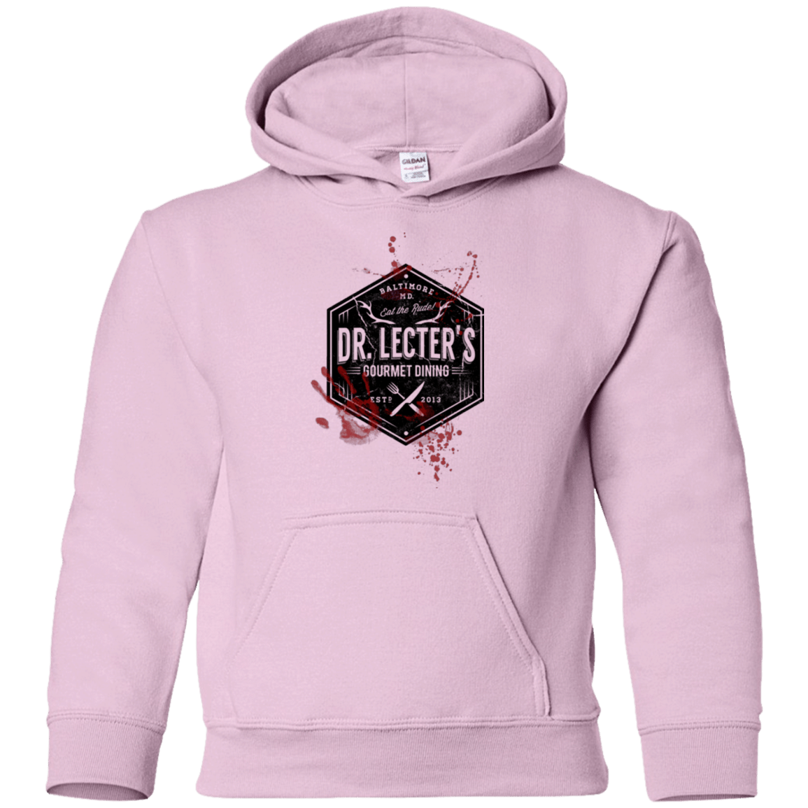 Sweatshirts Light Pink / YS Dr. Lecter's Gourmet Dining Youth Hoodie
