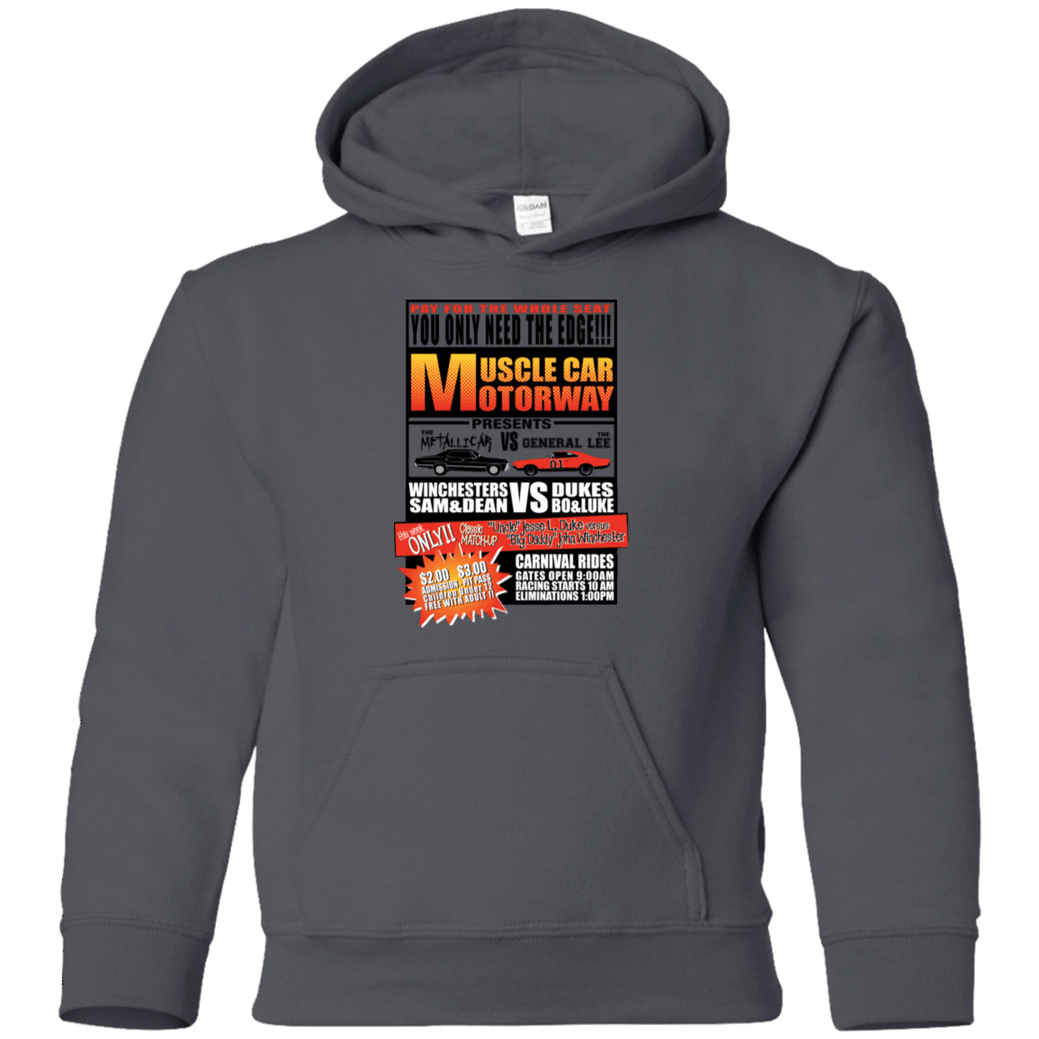 Sweatshirts Charcoal / YS Drag Race Youth Hoodie