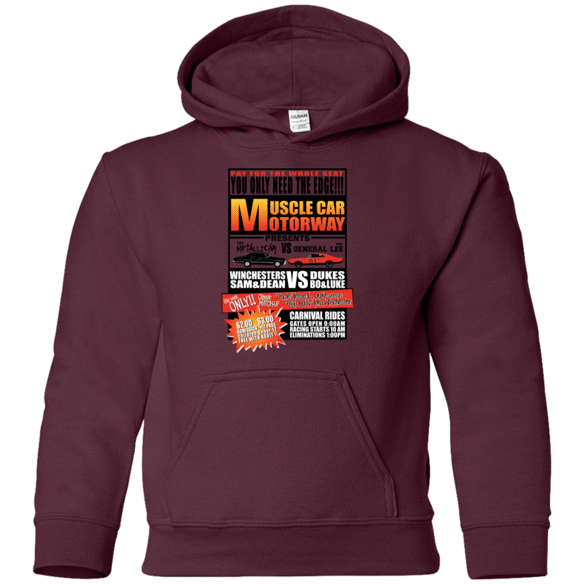 Sweatshirts Maroon / YS Drag Race Youth Hoodie