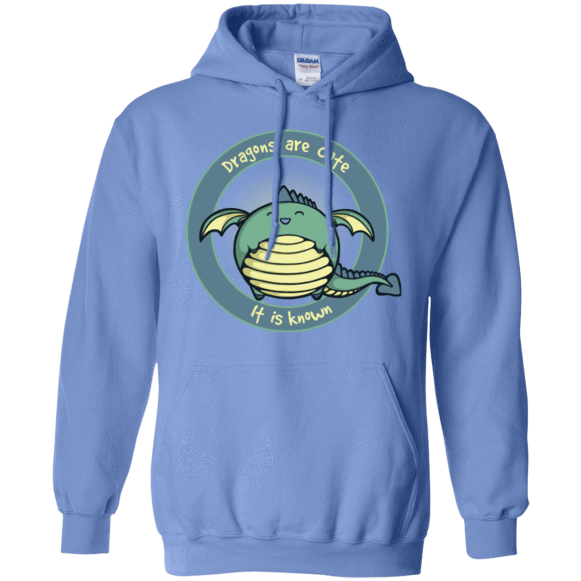 Sweatshirts Carolina Blue / Small Dragons are Cute Pullover Hoodie