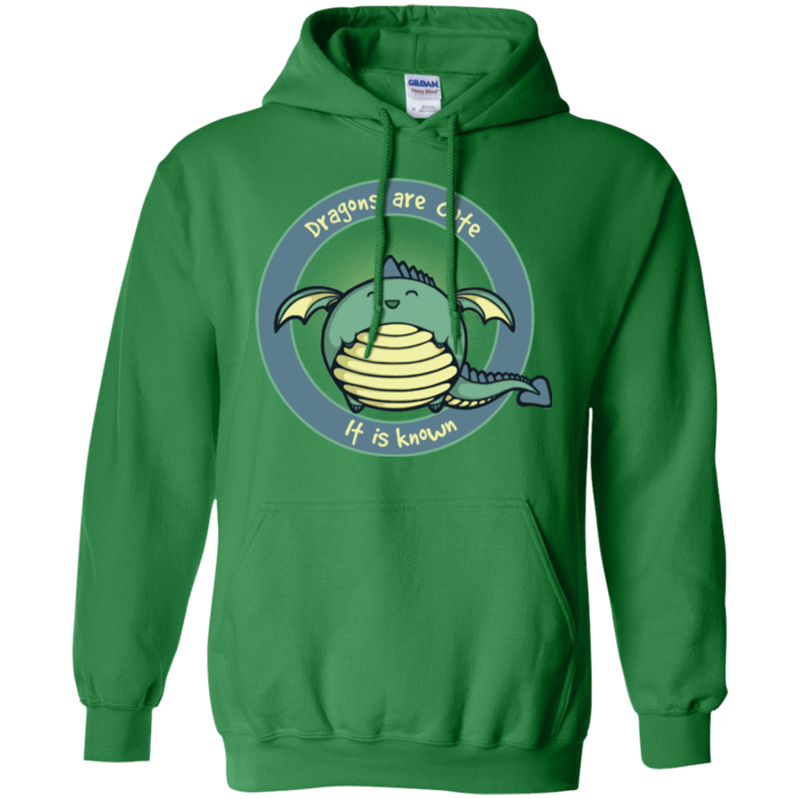 Sweatshirts Irish Green / Small Dragons are Cute Pullover Hoodie