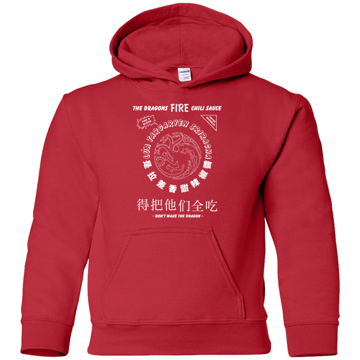 Sweatshirts Red / YS Dragons Fire Chili Sauce Youth Hoodie