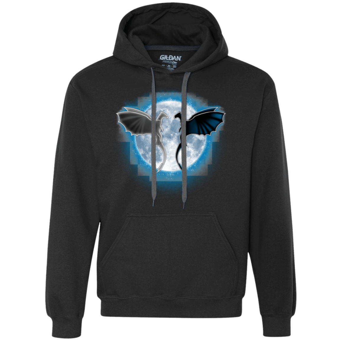 Sweatshirts Black / S Dragons Moon Premium Fleece Hoodie
