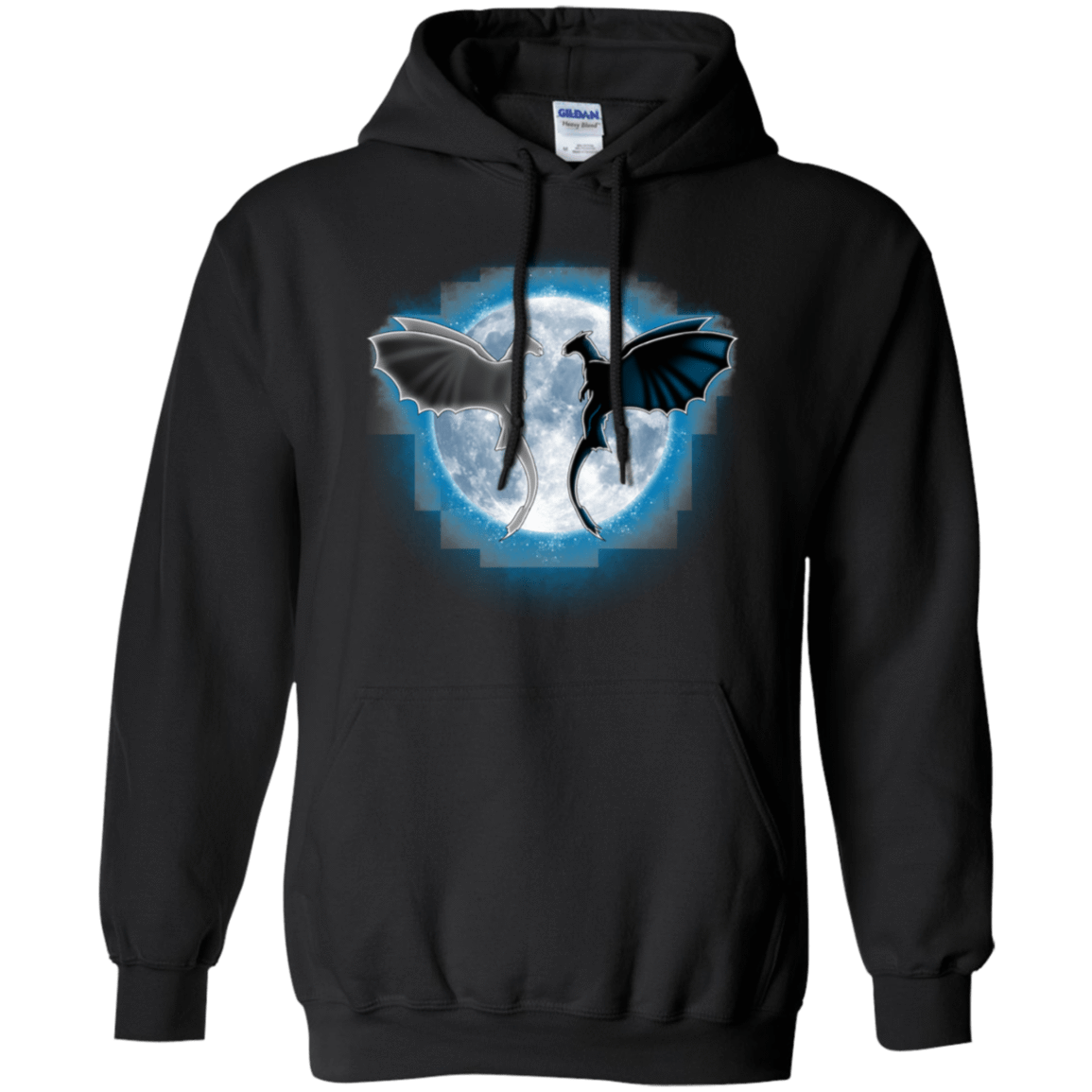 Sweatshirts Black / S Dragons Moon Pullover Hoodie