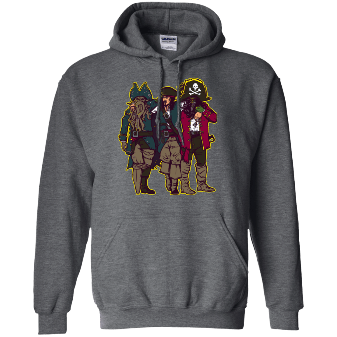Sweatshirts Dark Heather / Small Drink Up Me Hearties Pullover Hoodie