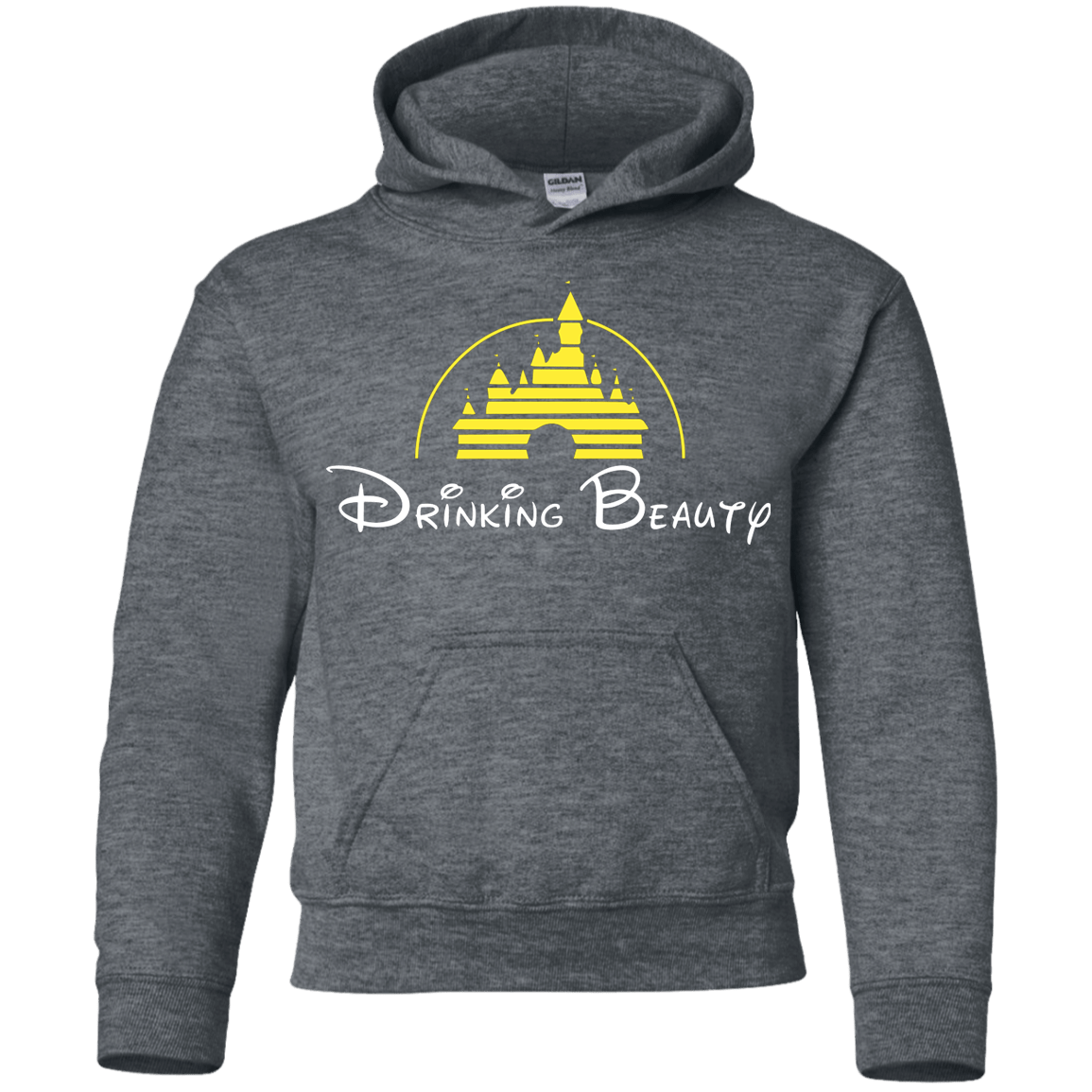 Sweatshirts Dark Heather / YS Drinking Beauty Youth Hoodie