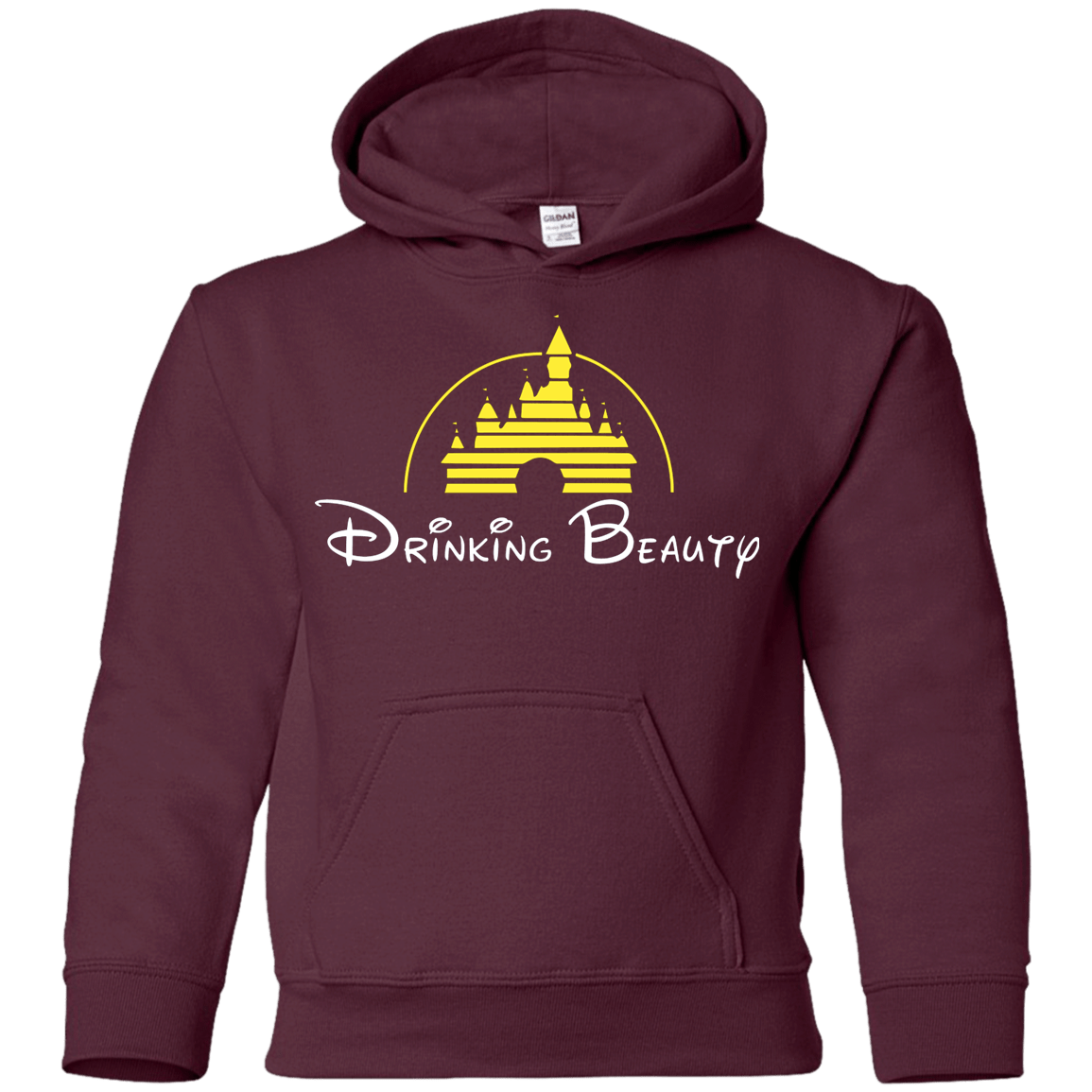 Sweatshirts Maroon / YS Drinking Beauty Youth Hoodie