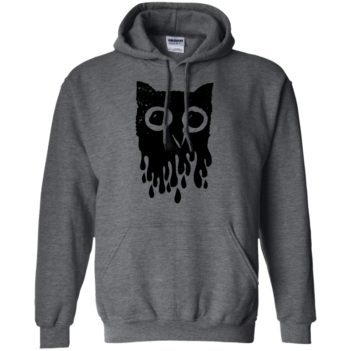Sweatshirts Dark Heather / S Dripping Owl Pullover Hoodie
