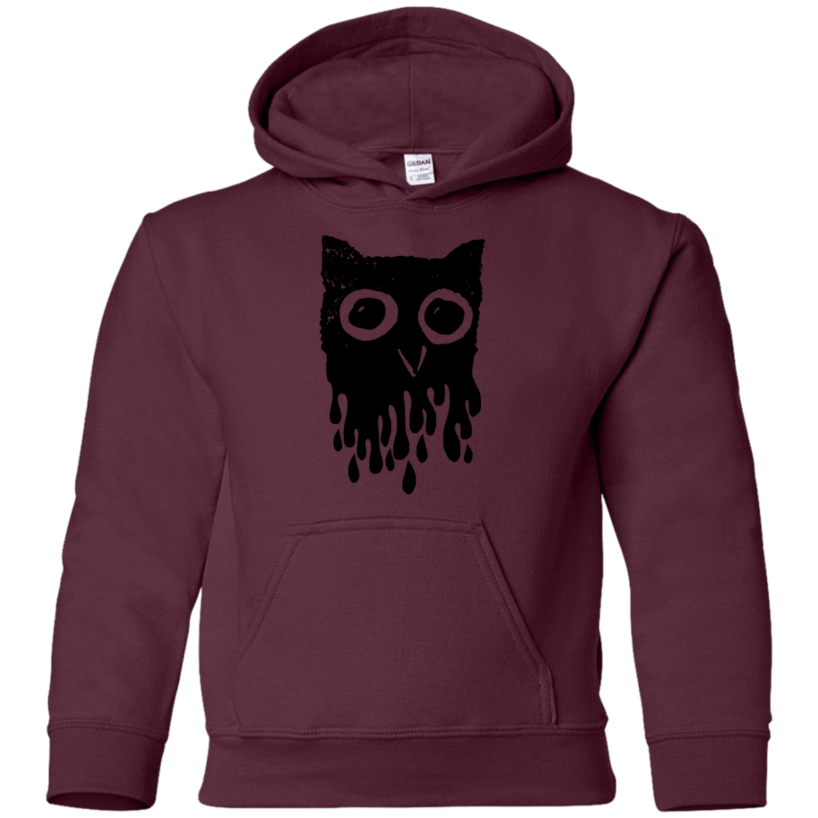 Sweatshirts Maroon / YS Dripping Owl Youth Hoodie