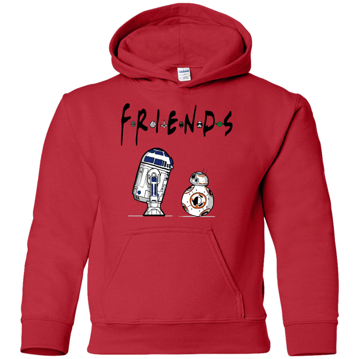 Sweatshirts Red / YS Droid Friends Youth Hoodie