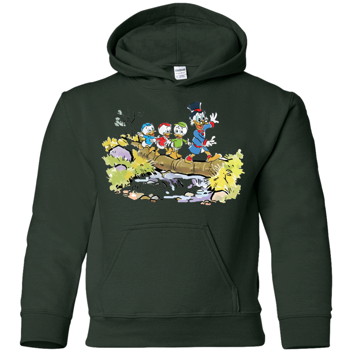 Sweatshirts Forest Green / YS Duck Tails Youth Hoodie