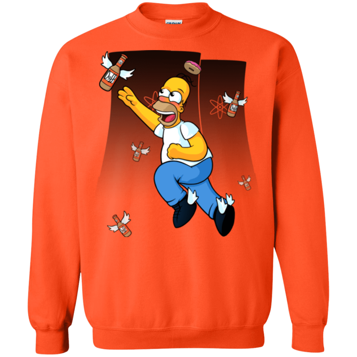 Sweatshirts Orange / Small Duff Gives Wings Crewneck Sweatshirt