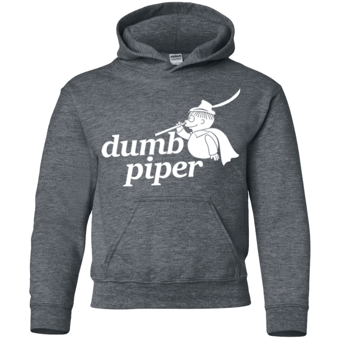 Sweatshirts Dark Heather / YS Dumb Piper Youth Hoodie