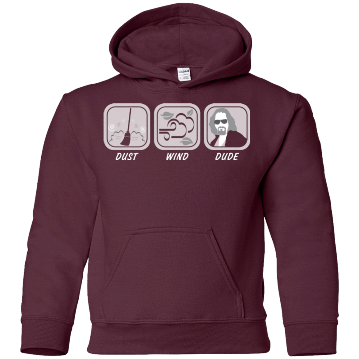 Sweatshirts Maroon / YS Dust Wind Dude Youth Hoodie