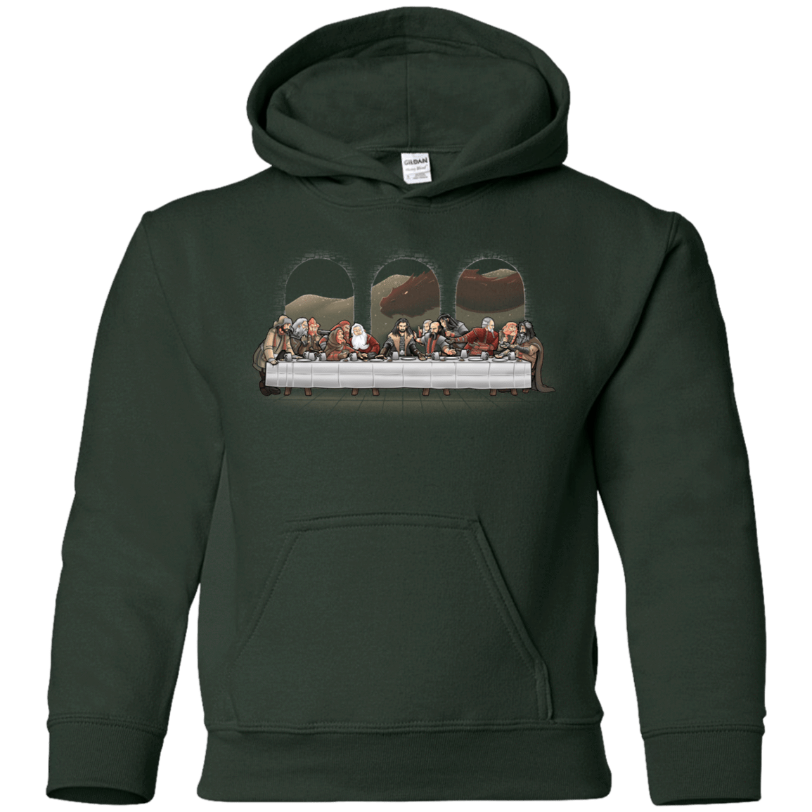 Sweatshirts Forest Green / YS Dwarf Dinner Youth Hoodie