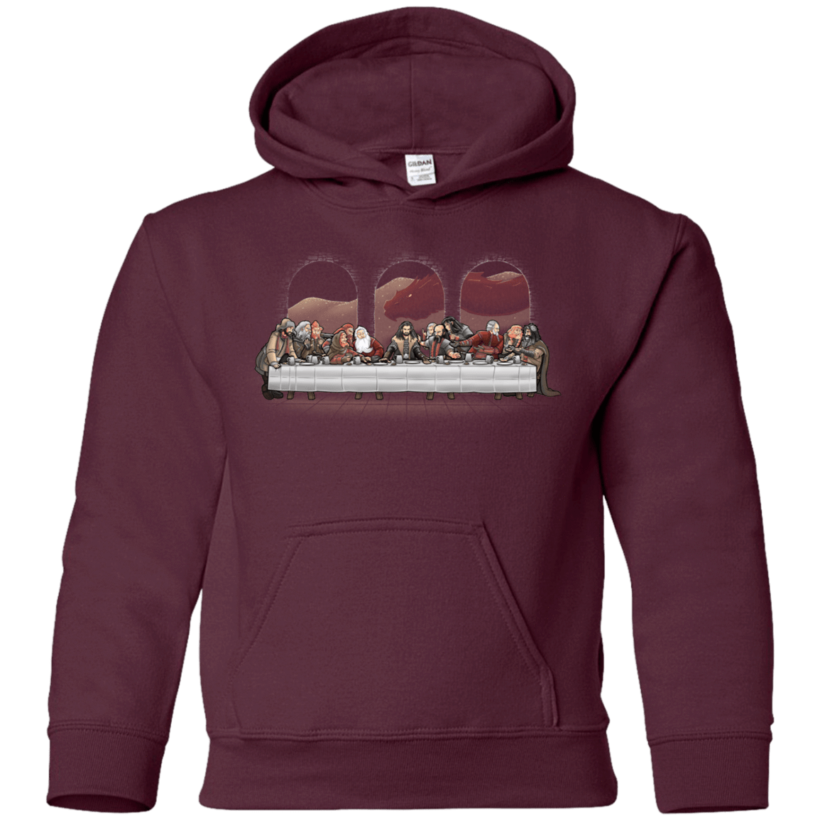 Sweatshirts Maroon / YS Dwarf Dinner Youth Hoodie