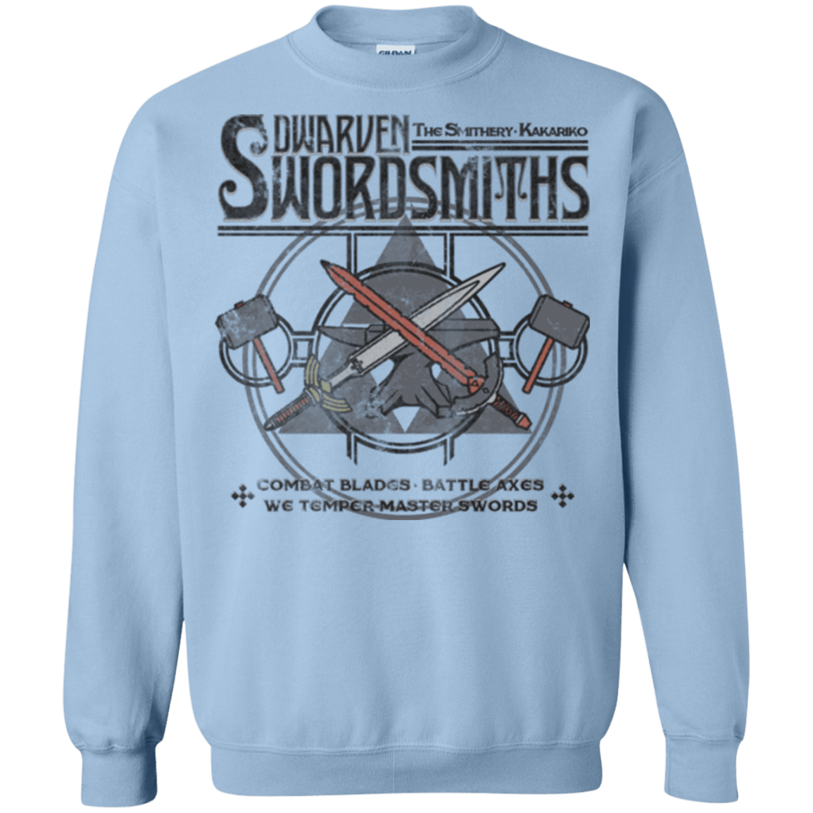 Sweatshirts Light Blue / Small Dwarven Swordsmiths Crewneck Sweatshirt