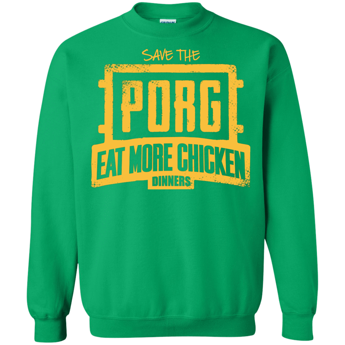 Sweatshirts Irish Green / Small Eat More Chicken Crewneck Sweatshirt