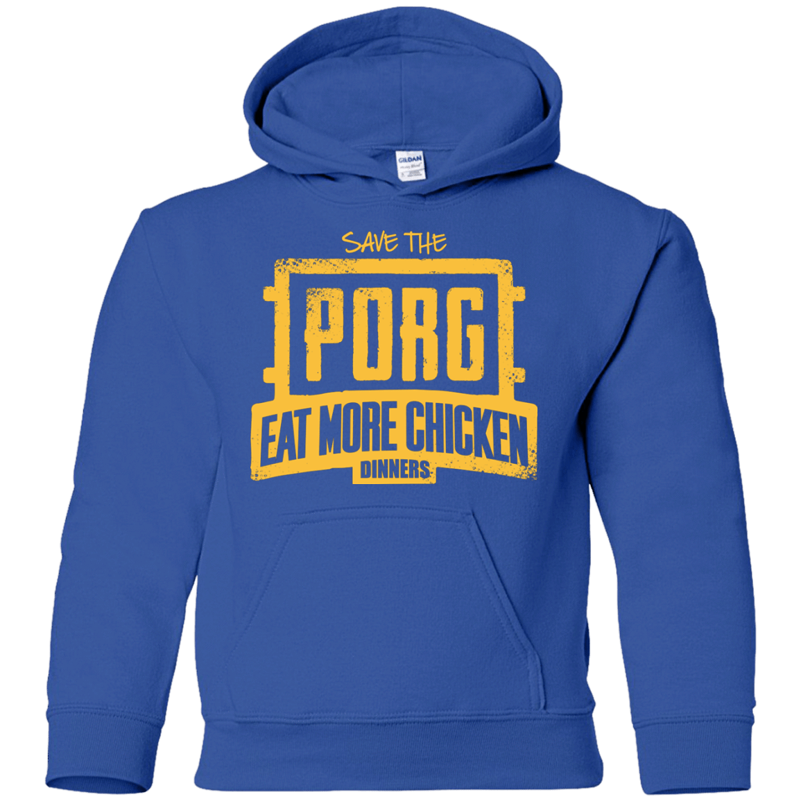 Sweatshirts Royal / YS Eat More Chicken Youth Hoodie