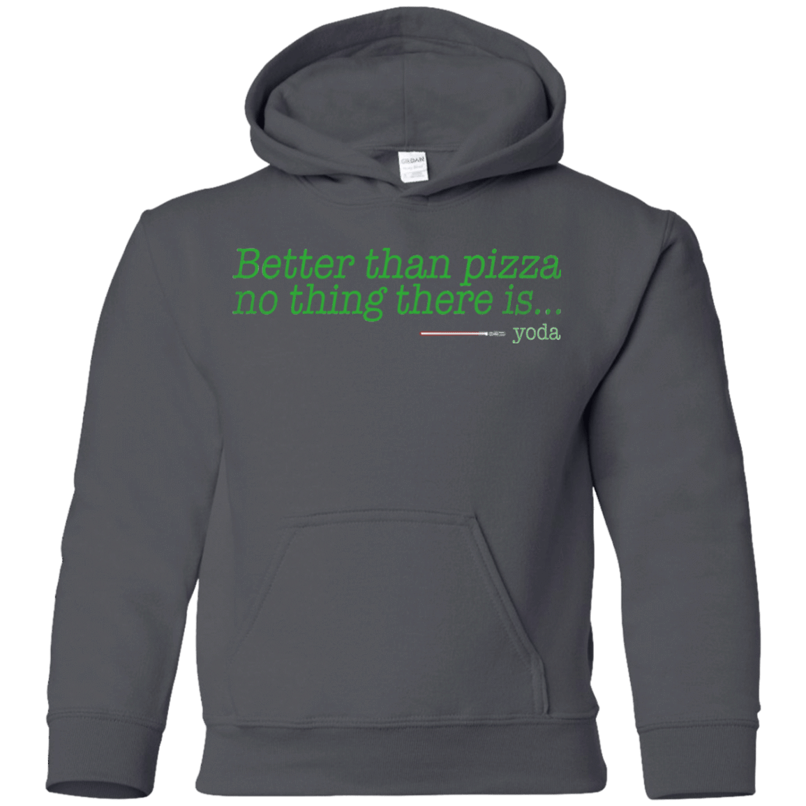 Sweatshirts Charcoal / YS Eat pizza, You must Youth Hoodie