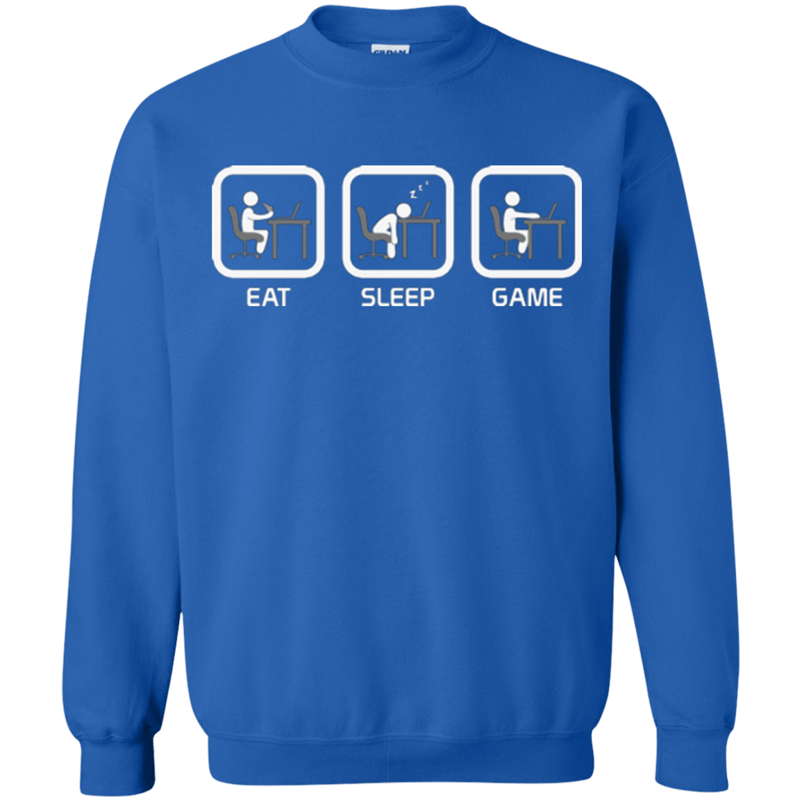 Sweatshirts Royal / Small Eat Sleep Game PC Crewneck Sweatshirt