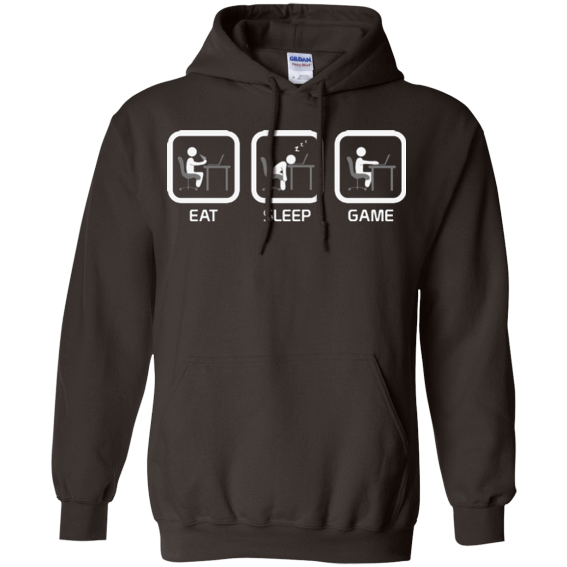 Sweatshirts Dark Chocolate / Small Eat Sleep Game PC Pullover Hoodie