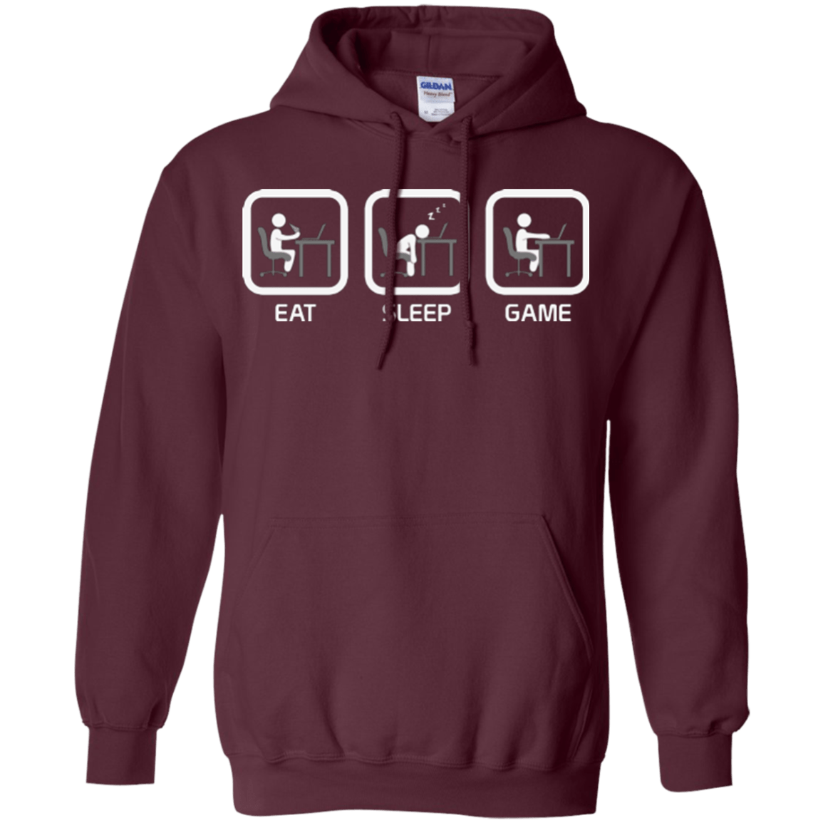 Sweatshirts Maroon / Small Eat Sleep Game PC Pullover Hoodie