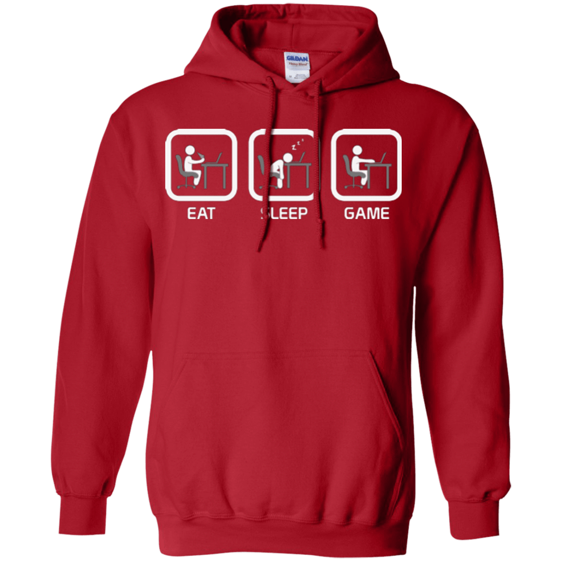 Sweatshirts Red / Small Eat Sleep Game PC Pullover Hoodie