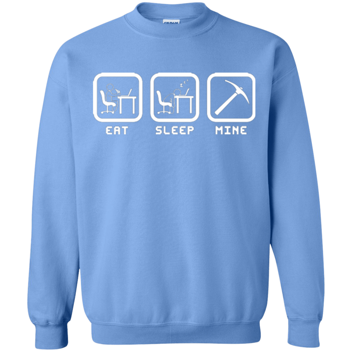 Sweatshirts Carolina Blue / Small Eat Sleep Mine Crewneck Sweatshirt