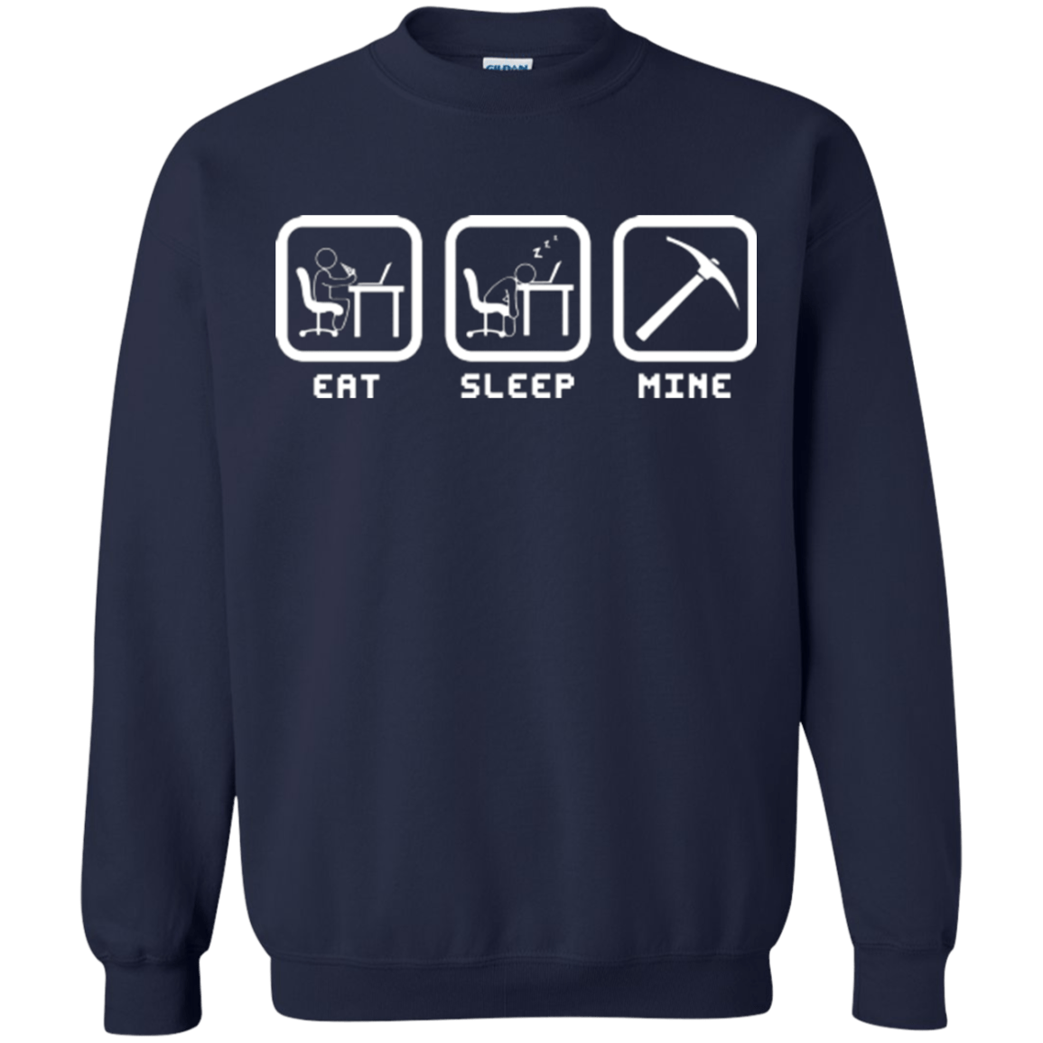 Sweatshirts Navy / Small Eat Sleep Mine Crewneck Sweatshirt
