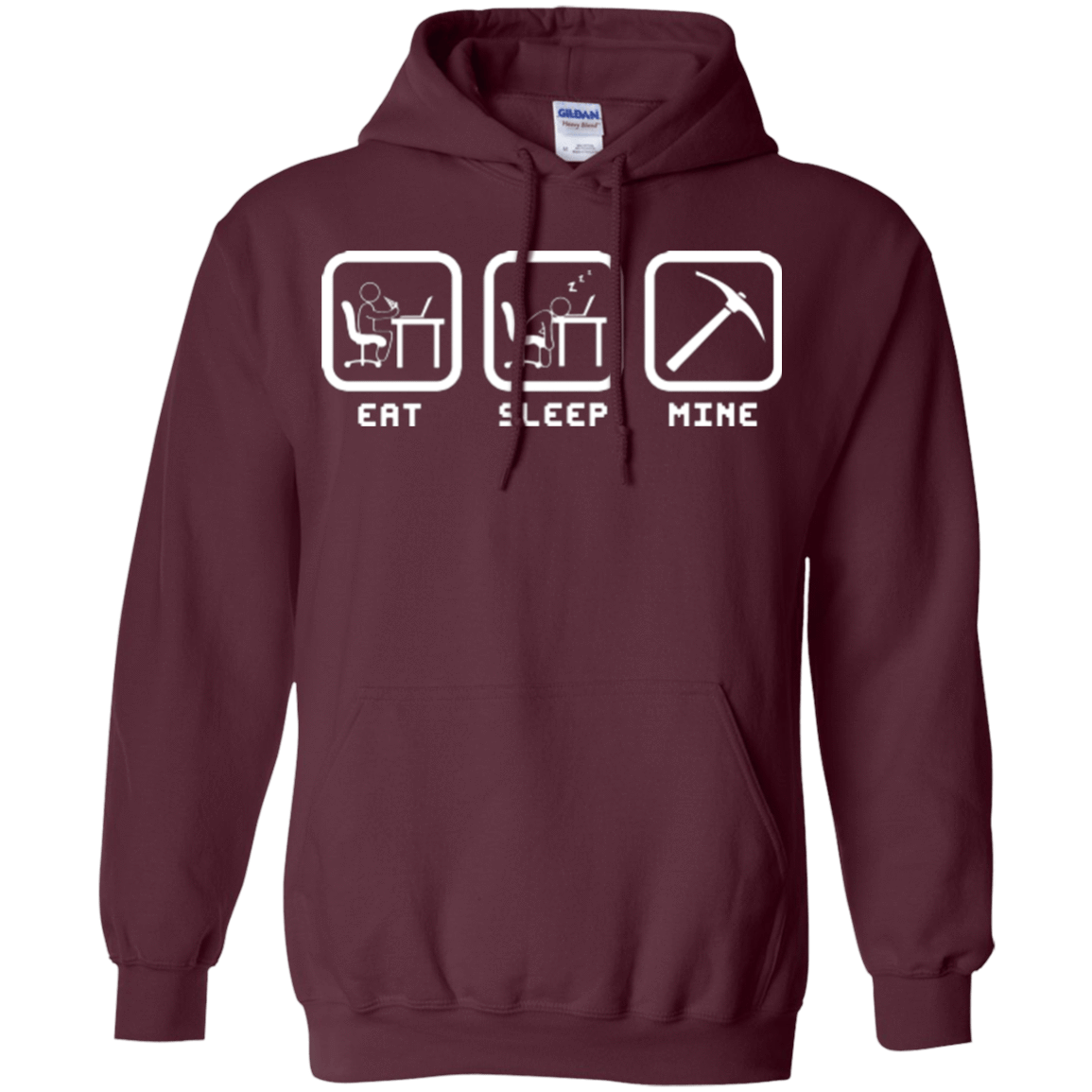 Sweatshirts Maroon / Small Eat Sleep Mine Pullover Hoodie