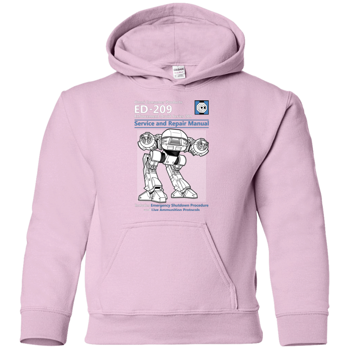Sweatshirts Light Pink / YS ED209 SERVICE & REPAIR MANUAL Youth Hoodie