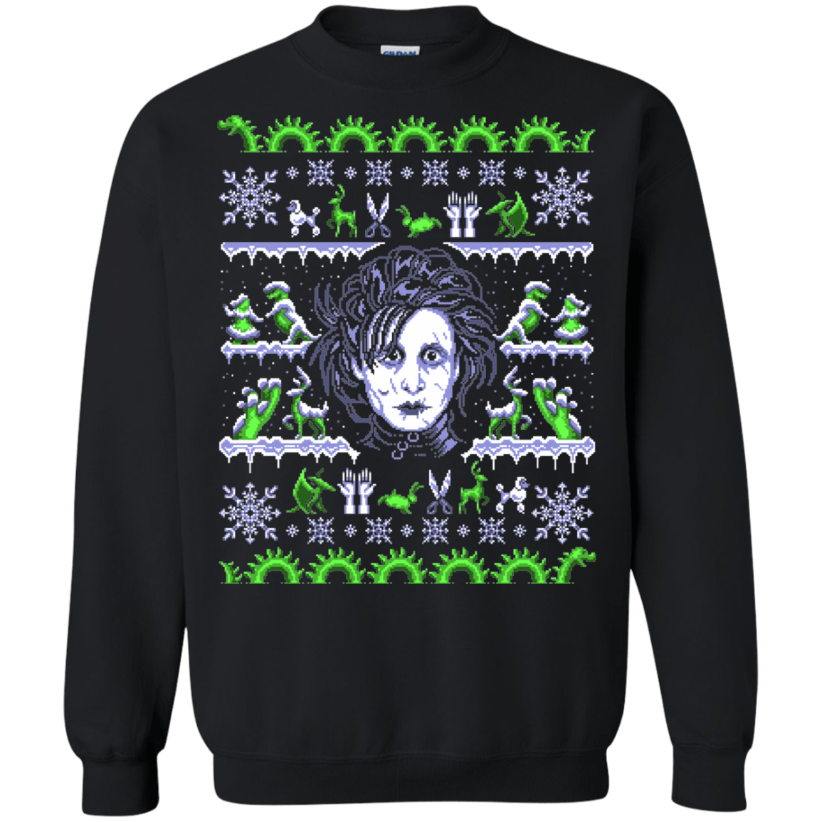 Sweatshirts Black / Small Edward Scissorhands ugly sweater Crewneck Sweatshirt