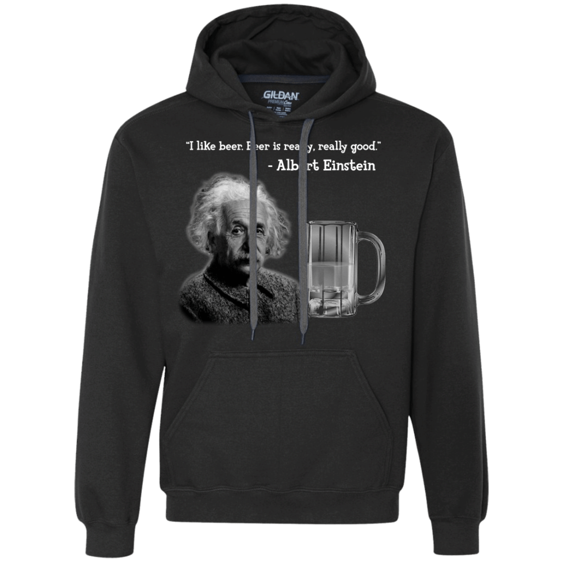 Sweatshirts Black / Small Einstein Premium Fleece Hoodie