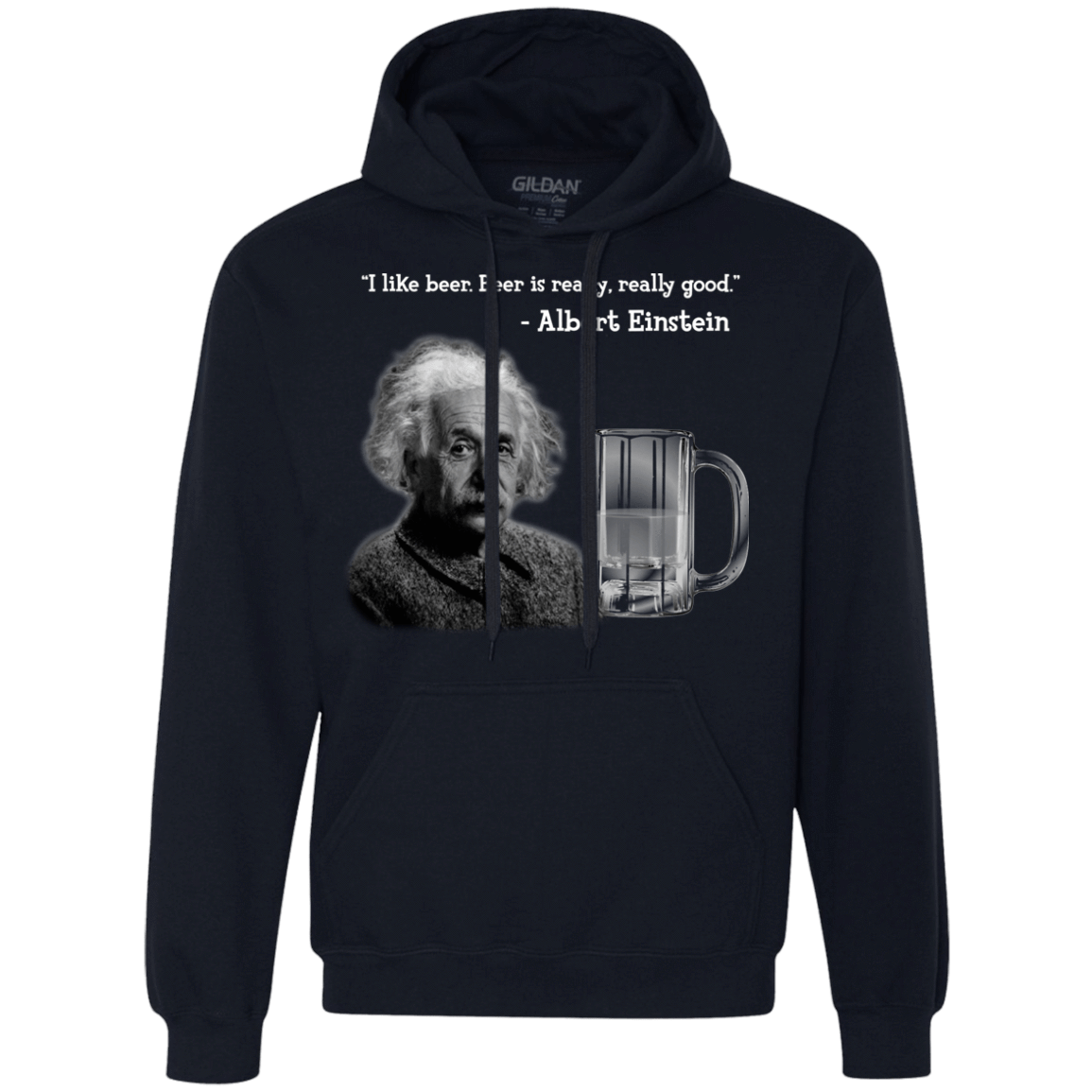Sweatshirts Navy / Small Einstein Premium Fleece Hoodie