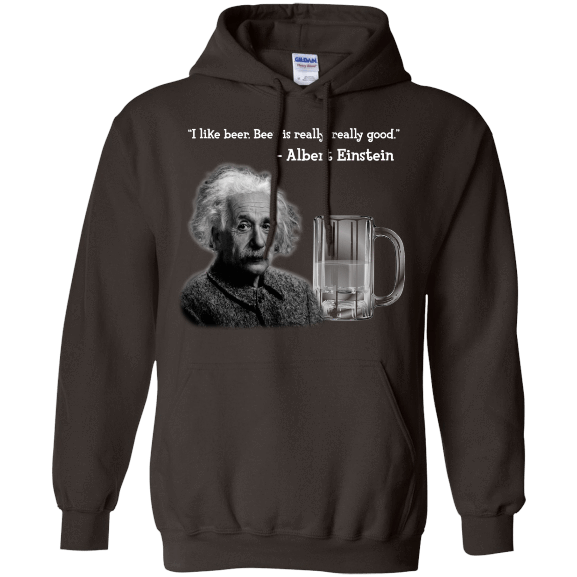 Sweatshirts Dark Chocolate / Small Einstein Pullover Hoodie