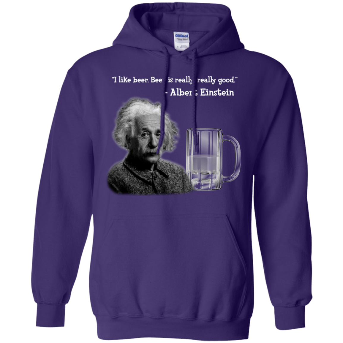 Sweatshirts Purple / Small Einstein Pullover Hoodie