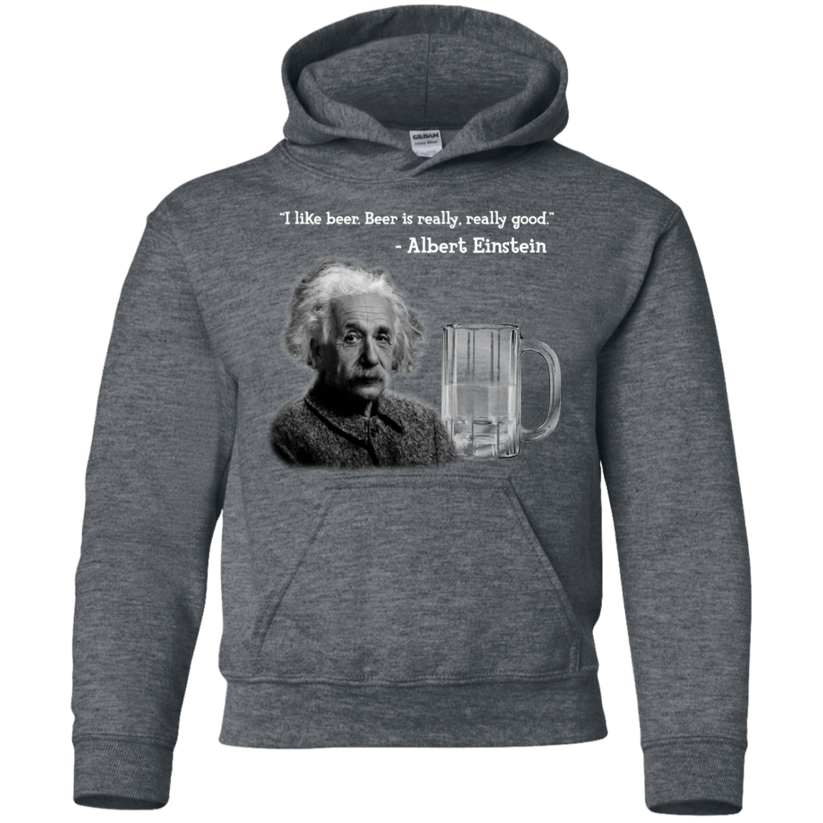 Sweatshirts Dark Heather / YS Einstein Youth Hoodie