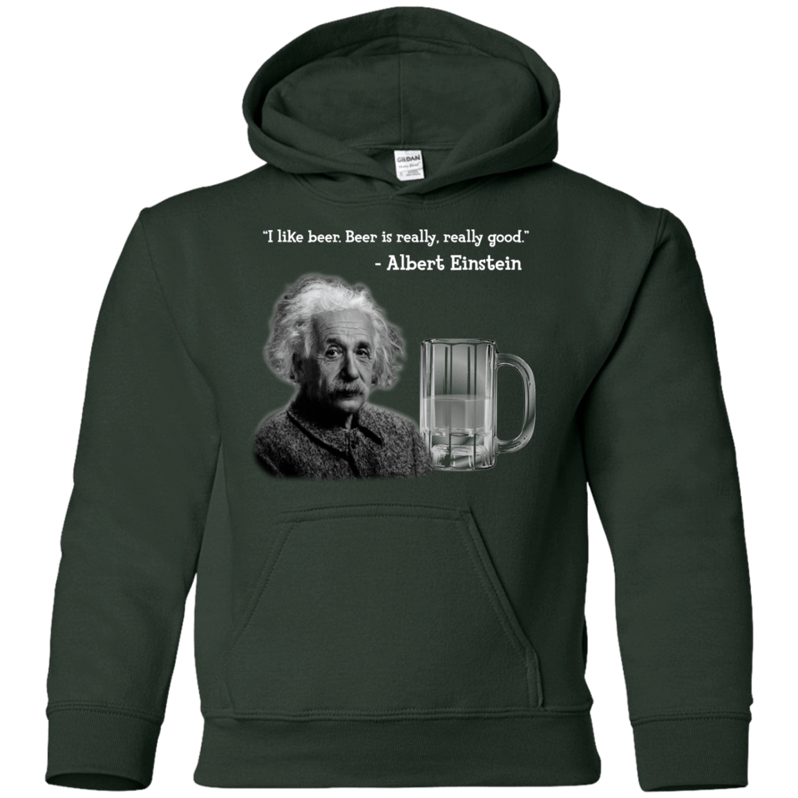 Sweatshirts Forest Green / YS Einstein Youth Hoodie