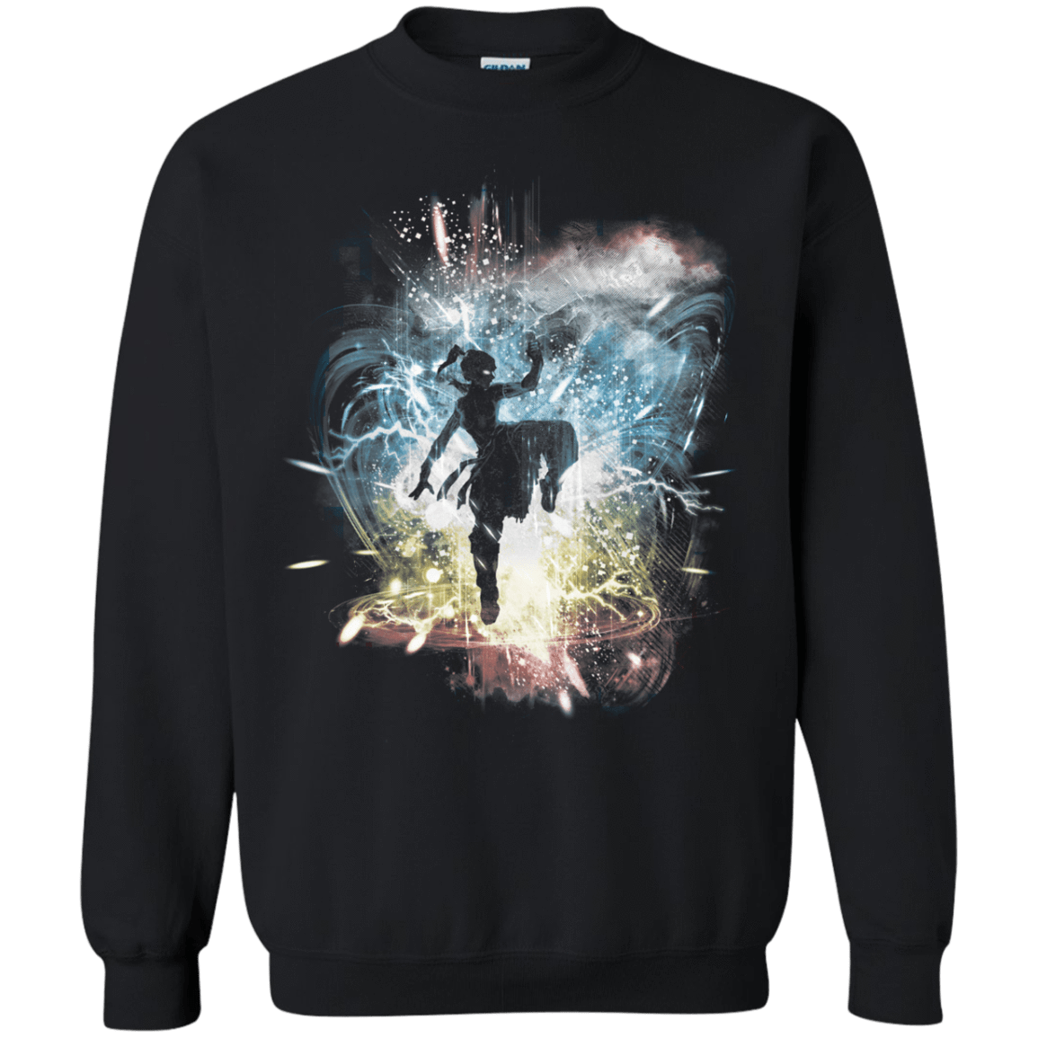 Sweatshirts Black / S Elemental Storm-Korra Crewneck Sweatshirt