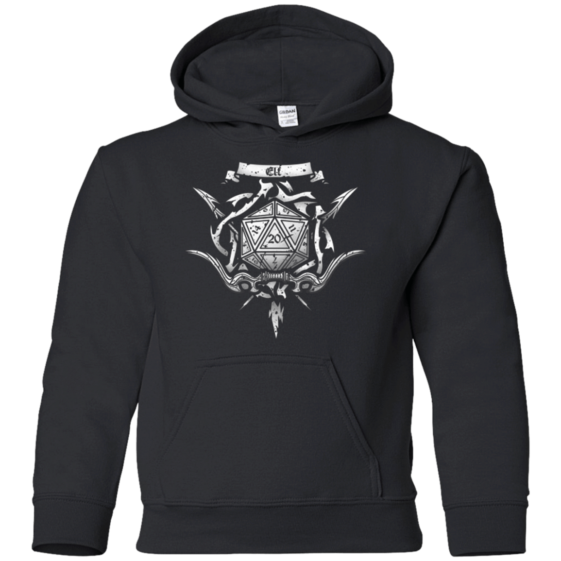 Sweatshirts Black / YS Elf Crest Youth Hoodie