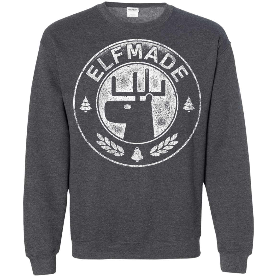 Sweatshirts Dark Heather / Small Elf Made Crewneck Sweatshirt